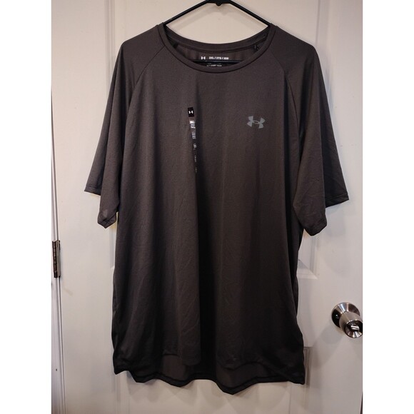 Men's Under Armour Tech Short Sleeve Shirt Gray 2XL - Picture 2 of 5